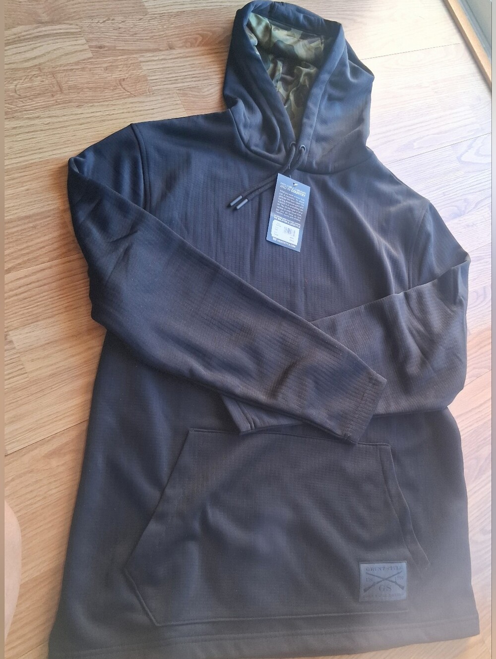 NWT Mens Grunt Style Brand Hoodie, Hooded Sweatshirt. Black. Sz XL, MSRP #59.95 - Picture 2 of 10